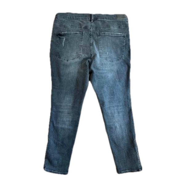 Express Gray Ankle High Rise Stretch Denim Perfect Jeans Size 14S Women NWT - Picture 2 of 13